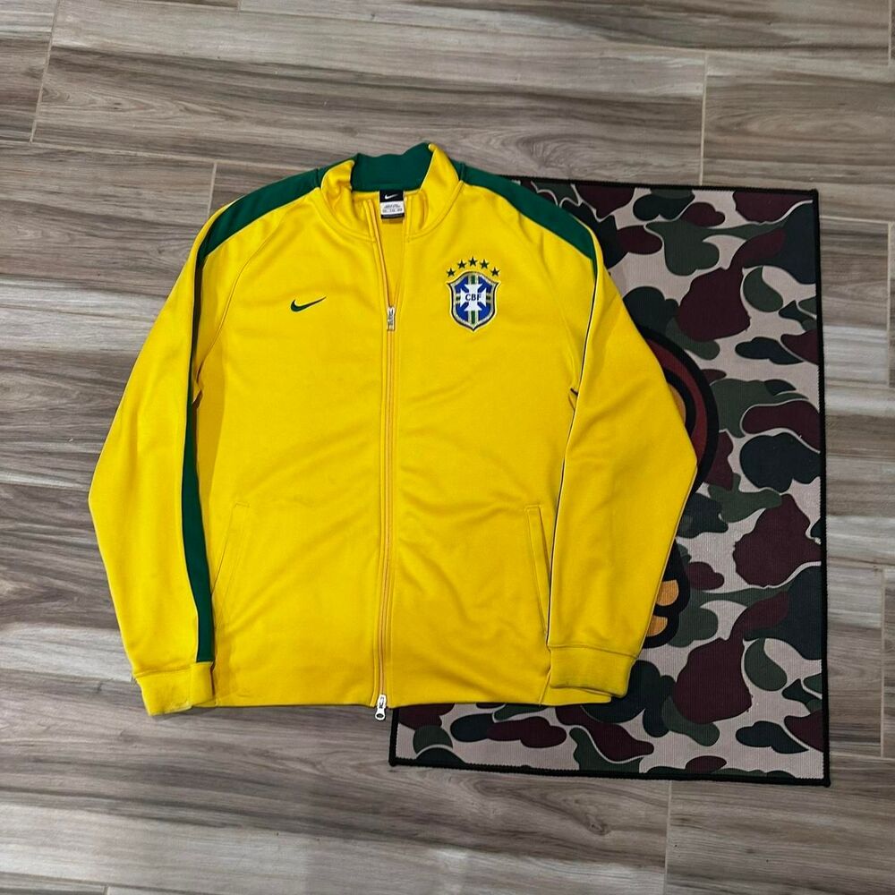 Brazil National Football Team Track Jacket Yellow & Green
